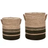 House Doctor Korb mit Deckel Laundry Army 2er-Set Outlet