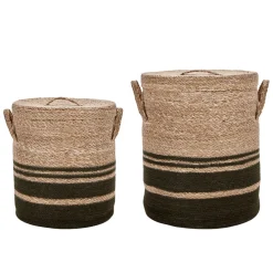House Doctor Korb mit Deckel Laundry Army 2er-Set Outlet