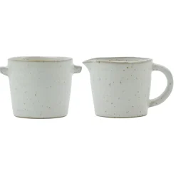 House Doctor Milch- und Zuckerset Pion Grau/ weiß 2-teilig Outlet