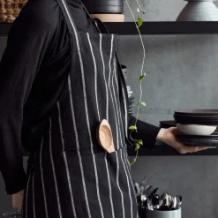 House Doctor Schürze Chef Schwarz mit weißen Streifen Discount