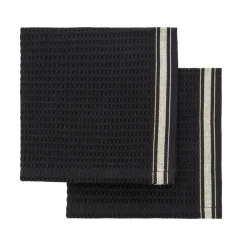 House Doctor Spültuch Bihar Schwarz 2er-Set Fashion