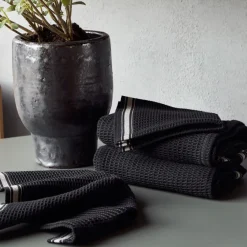 House Doctor Spültuch Bihar Schwarz 2er-Set Fashion