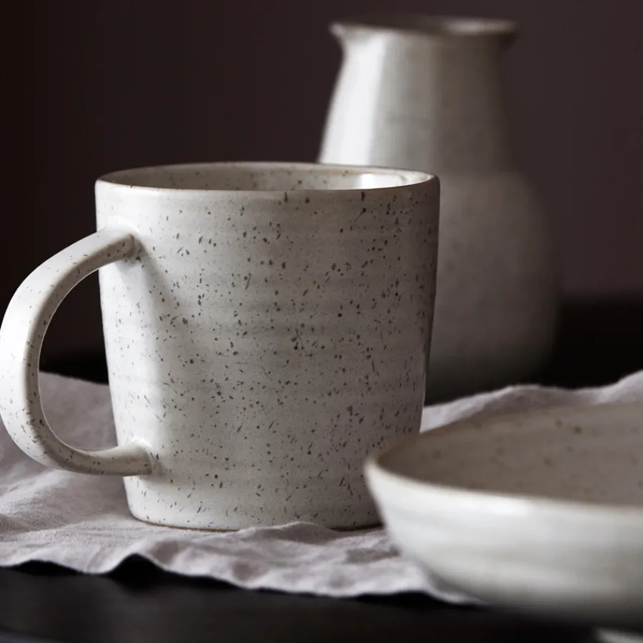 House Doctor Tasse Pion Grau/ Weiß 9 cm Clearance