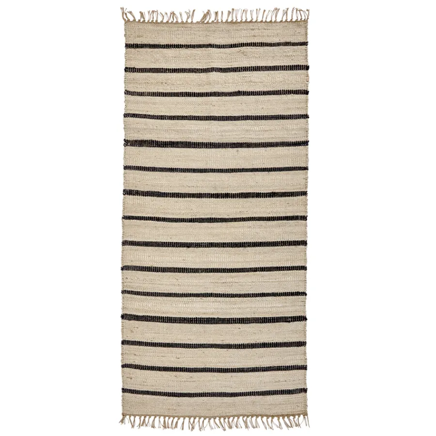 House Doctor Teppich Sima Schwarz / Natur 200x90 Hot