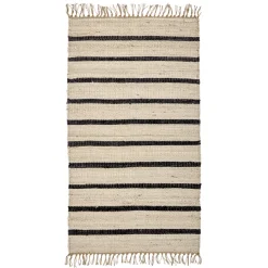 House Doctor Teppich Sima Schwarz / Natur 140x70 Fashion