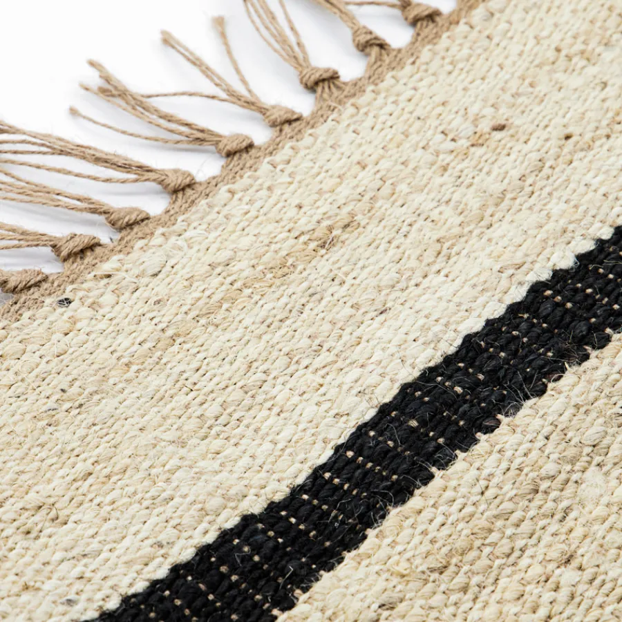 House Doctor Teppich Sima Schwarz / Natur 140x70 Fashion