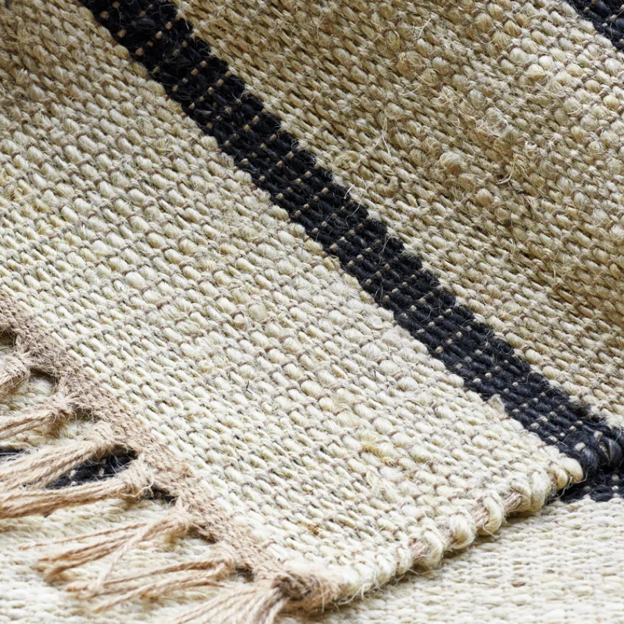 House Doctor Teppich Sima Schwarz / Natur 200x90 Hot