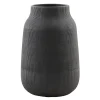 House Doctor Vase Groove Schwarz New