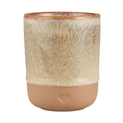 IB LAURSEN Becher Heart mattbraun mit naturfarbiger Kante Outlet