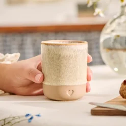 IB LAURSEN Becher Heart mattbraun mit naturfarbiger Kante Outlet