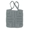 IB LAURSEN Gehäkelte Tasche Staubblau Hot