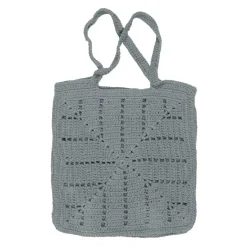 IB LAURSEN Gehäkelte Tasche Staubblau Hot