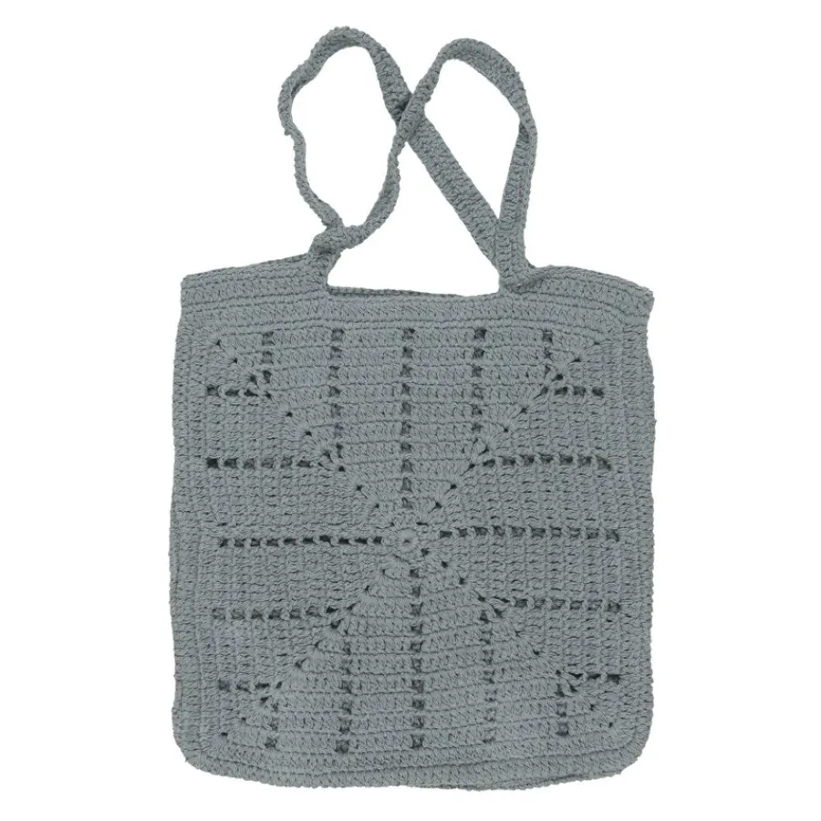 IB LAURSEN Gehäkelte Tasche Staubblau Hot