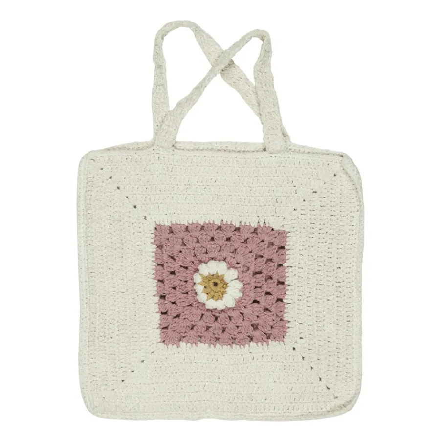 IB LAURSEN Gehäkelte Tasche coral almond/butter cream Blume Online