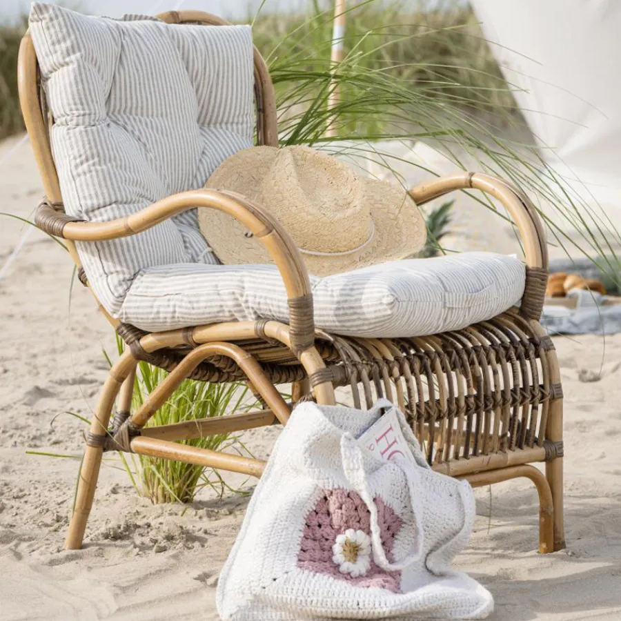 IB LAURSEN Gehäkelte Tasche coral almond/butter cream Blume Online