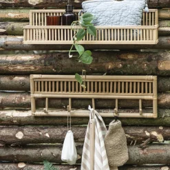 IB LAURSEN Hakenleiste mit 5 Haken Rattan 59,5 cm Discount