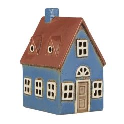 IB LAURSEN Haus für Teelicht Nyhavn braune Tür 11 cm New