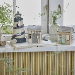 IB LAURSEN Haus für Teelicht Løkken Beige/ Tür Türkis Best