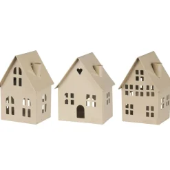 IB LAURSEN Kerzenhalter Haus für schmale Kerze Beige 3er-Set Sale
