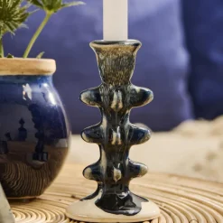 IB LAURSEN Kerzenhalter Avignon rustikal Blau Fashion