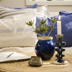 IB LAURSEN Kerzenhalter Avignon rustikal Blau Fashion
