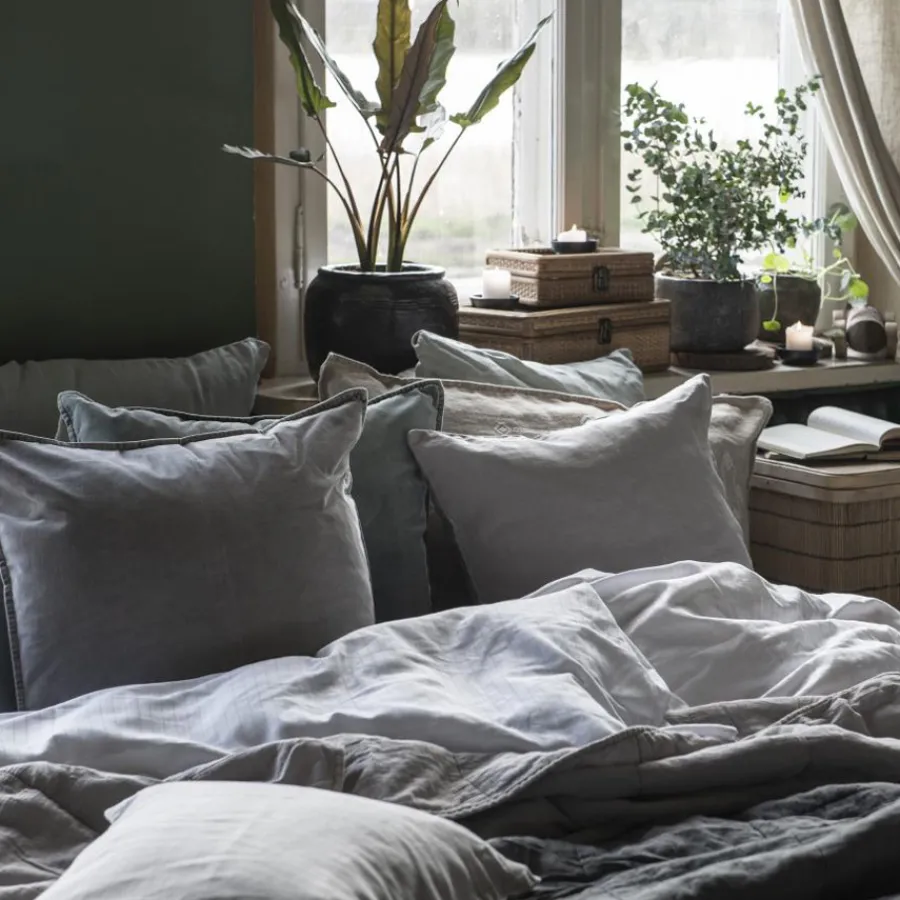 IB LAURSEN Kissenbezug Velour Ash Grey 52 x 52 New
