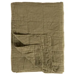 IB LAURSEN Klassische Tagesdecke Quilt olive Hot