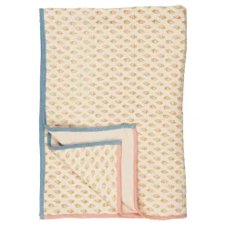 IB LAURSEN Kuscheldecke Plaid Vigga mit mustard Druck Sale