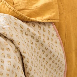 IB LAURSEN Kuscheldecke Plaid Vigga mit mustard Druck Sale