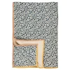 IB LAURSEN Kuscheldecke Plaid Vigga mit petrol Druck Discount