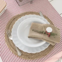 IB LAURSEN Platzset Rund Jute Natur Fashion