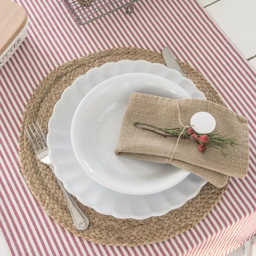 IB LAURSEN Platzset Rund Jute Natur Fashion