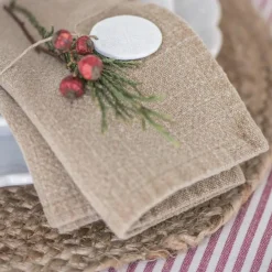 IB LAURSEN Platzset Rund Jute Natur Fashion