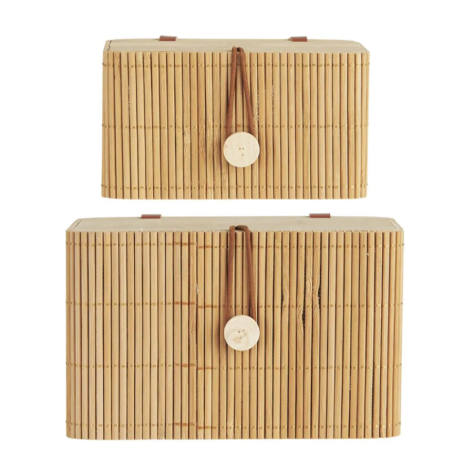 IB LAURSEN Schachtel mit Bambusdeckel 2er-Set Hot