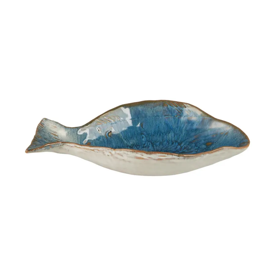 IB LAURSEN Schale Ocean Blue medium fischförmig 20 cm Best