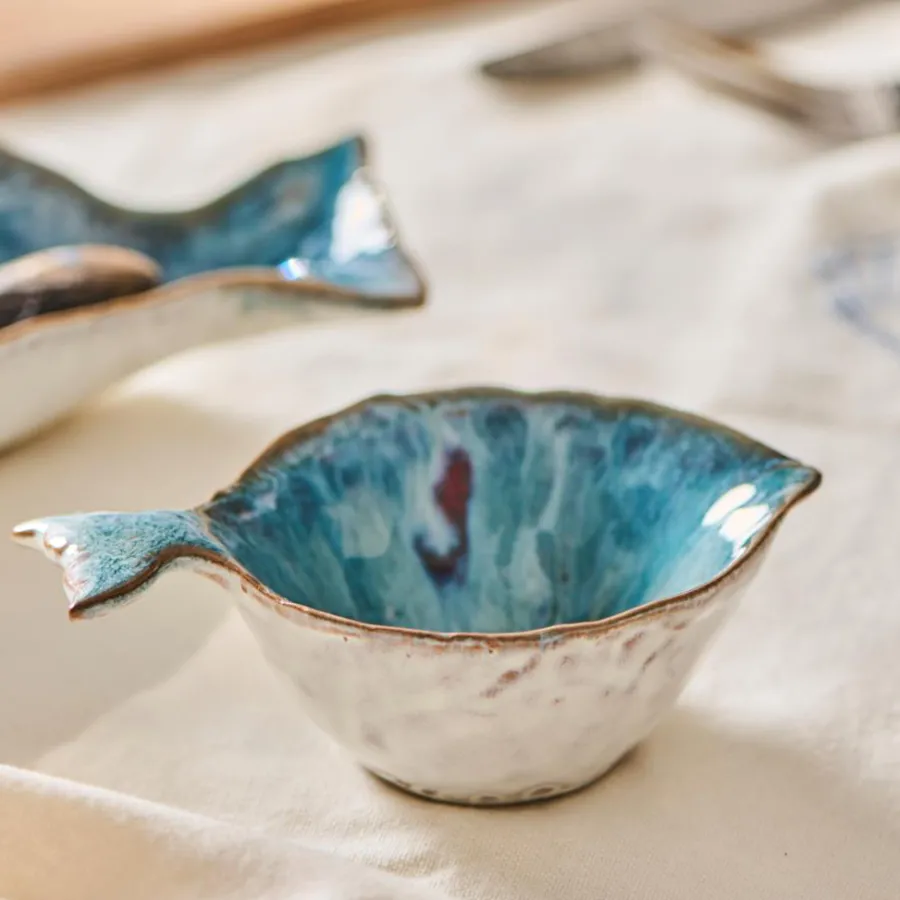 IB LAURSEN Schale Ocean Blue mini fischförmig 11,8 cm Outlet