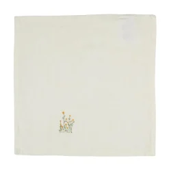 IB LAURSEN Stoffserviette Butter Cream/gelbe Butterblumen Best