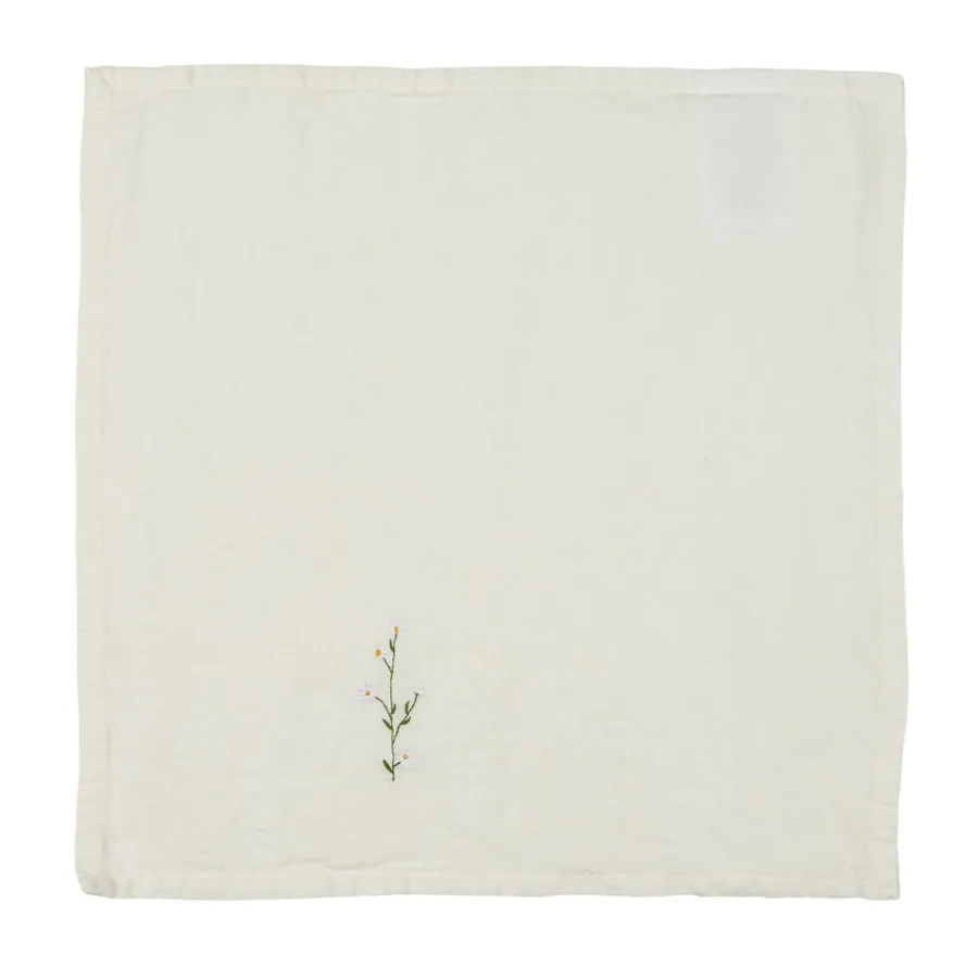 IB LAURSEN Stoffserviette Butter Cream/weiße Margeriten Online