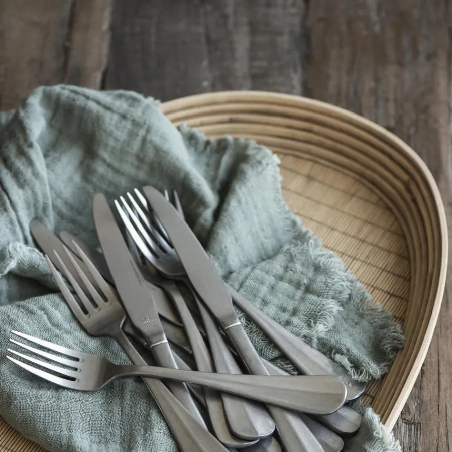 IB LAURSEN Stoffserviette Doppelt Gewebt Dusty Chalk Green 2er-Set Online