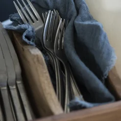 IB LAURSEN Stoffserviette Doppelt Gewebt Historical Blue Sale