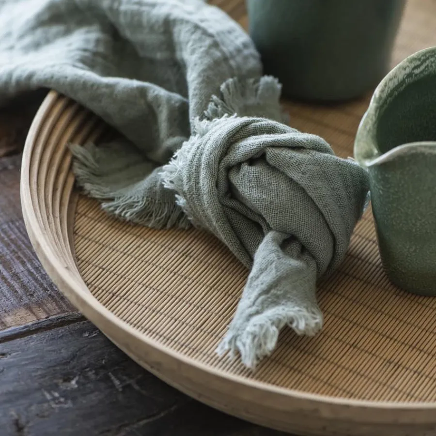 IB LAURSEN Stoffserviette Doppelt Gewebt Dusty Chalk Green 2er-Set Online
