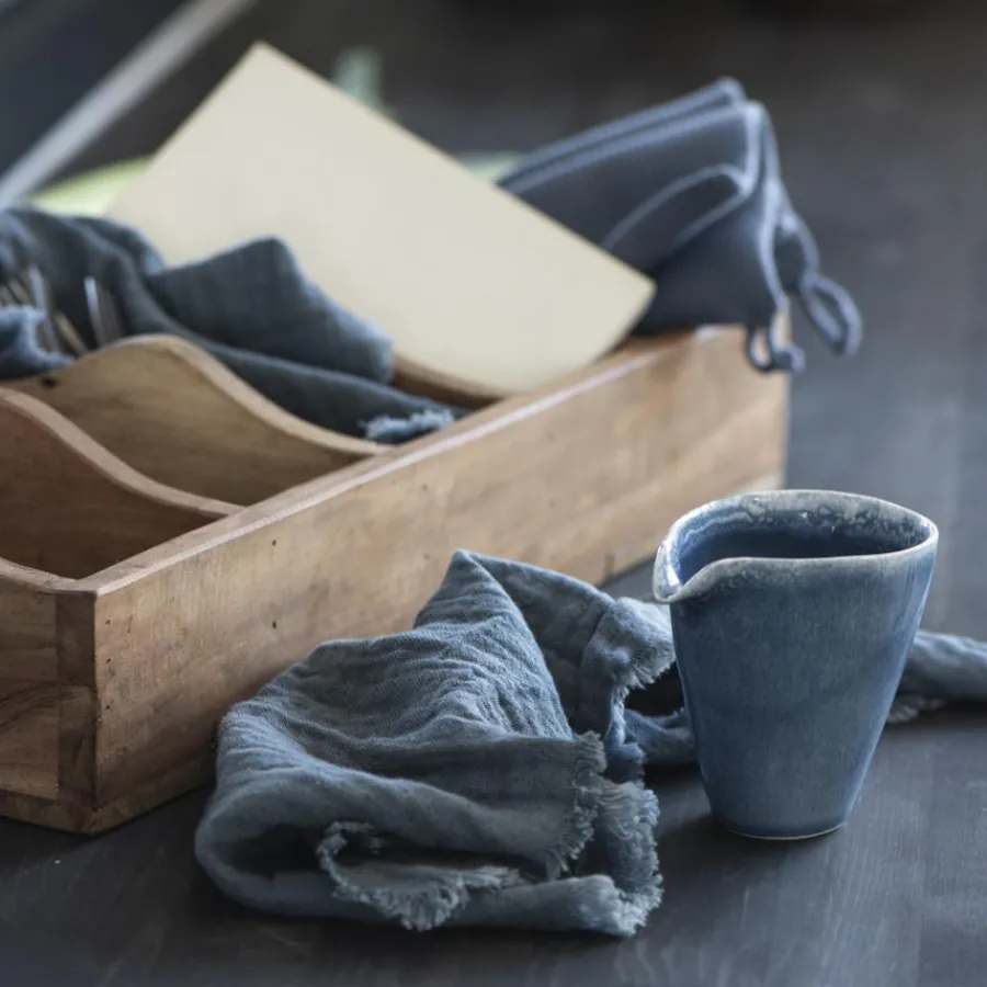 IB LAURSEN Stoffserviette Doppelt Gewebt Historical Blue Sale