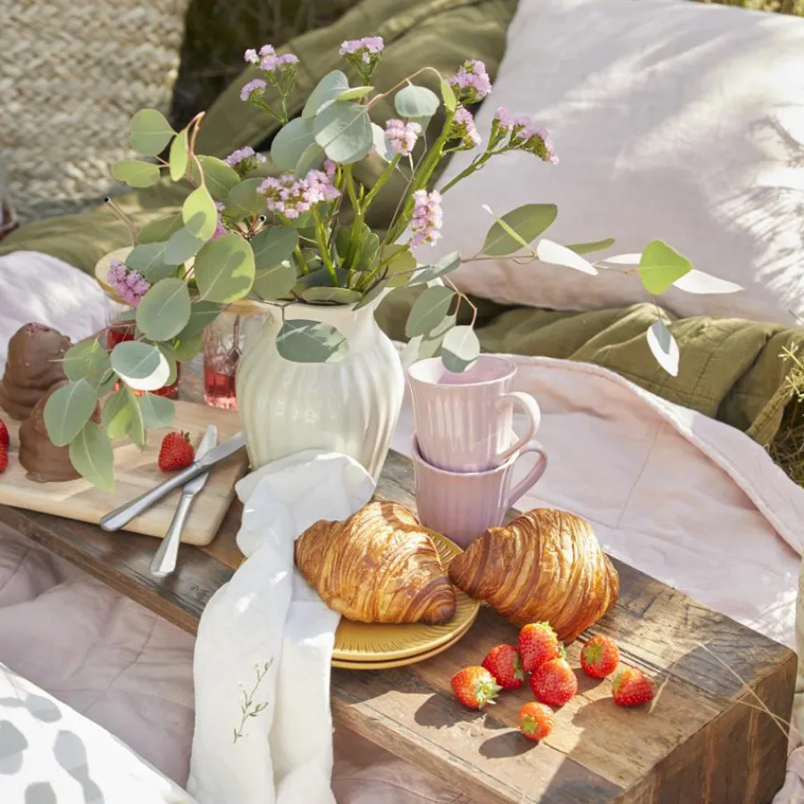 IB LAURSEN Stoffserviette Butter Cream/weiße Margeriten Online