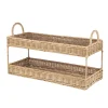 IB LAURSEN Tablett mit 2 Ebenen Rattan grau Outlet