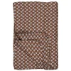 IB LAURSEN Tagesdecke Quilt dunkelbraun/blau mit Blumenmuster Outlet