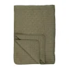 IB LAURSEN Tagesdecke Quilt Olive mit Kreuzstichen Best