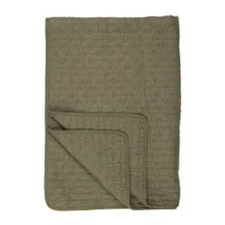 IB LAURSEN Tagesdecke Quilt Olive mit Kreuzstichen Best