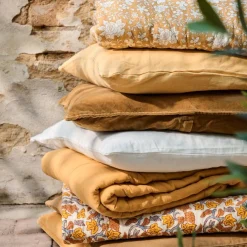 IB LAURSEN Tagesdecke Quilt naturfarben mit Weinreben Best