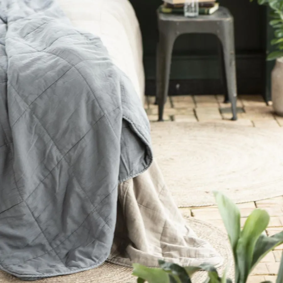 IB LAURSEN Tagesdecke Quilt Vintage Fog 240 x 240 cm Sale