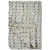 IB LAURSEN Tagesdecke Quilt naturfarben mit blauem Muster Outlet